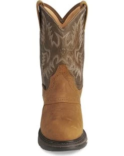'Ariat' Men's 10" Workhog WP Soft Toe - Tan / Green -WinterWanderlust Adventures 10008633f 1024x1024@2x