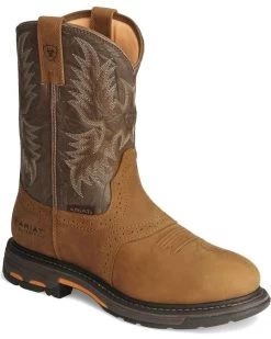 'Ariat' Men's 10" Workhog WP Soft Toe - Tan / Green -WinterWanderlust Adventures 10008633fs 1024x1024@2x
