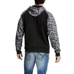 'Ariat' Men's Patriot Hoodie - Black -WinterWanderlust Adventures 10022683 back 1024x1024@2x