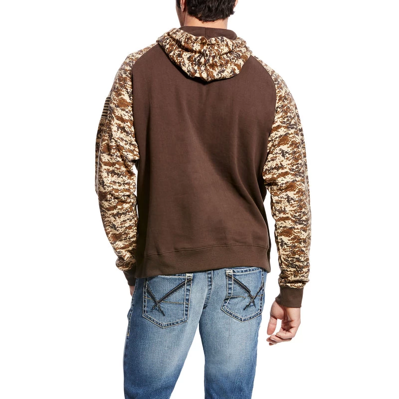 'Ariat' Men's Patriot Hoodie - Desert Camo 4 'Ariat' Men's Patriot Hoodie - Desert Camo - Image 2