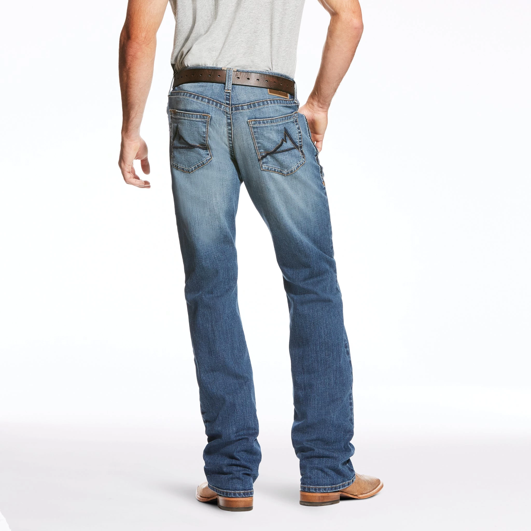 'Ariat' Men's M5 Slim Lodi TekStretch Boot Cut - Blue Point 4 'Ariat' Men's M5 Slim Lodi TekStretch Boot Cut - Blue Point - Image 2