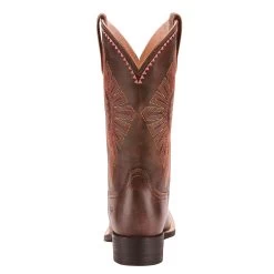 'Ariat' Women's 11" Round Up Rio Western Square Toe - Naturally Distressed Brown -WinterWanderlust Adventures 10025038 heel 1024x1024@2x