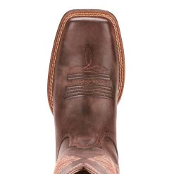 'Ariat' Women's 11" Round Up Rio Western Square Toe - Naturally Distressed Brown -WinterWanderlust Adventures 10025038 toe 1024x1024@2x