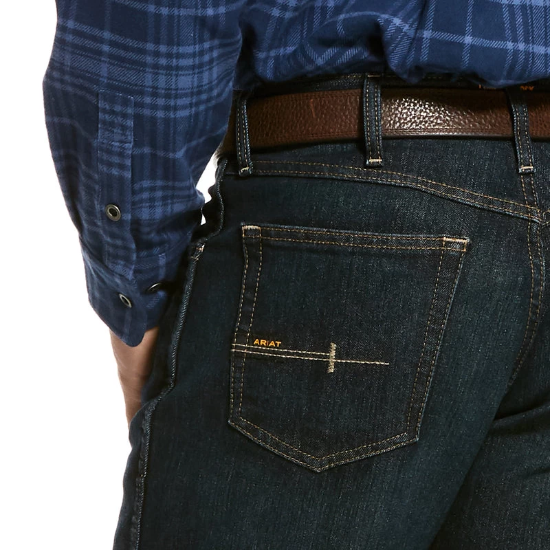 'Ariat' Men's Rebar M4 Low Rise Stackable Straight Leg - Blackstone 5 'Ariat' Men's Rebar M4 Low Rise Stackable Straight Leg - Blackstone - Image 3