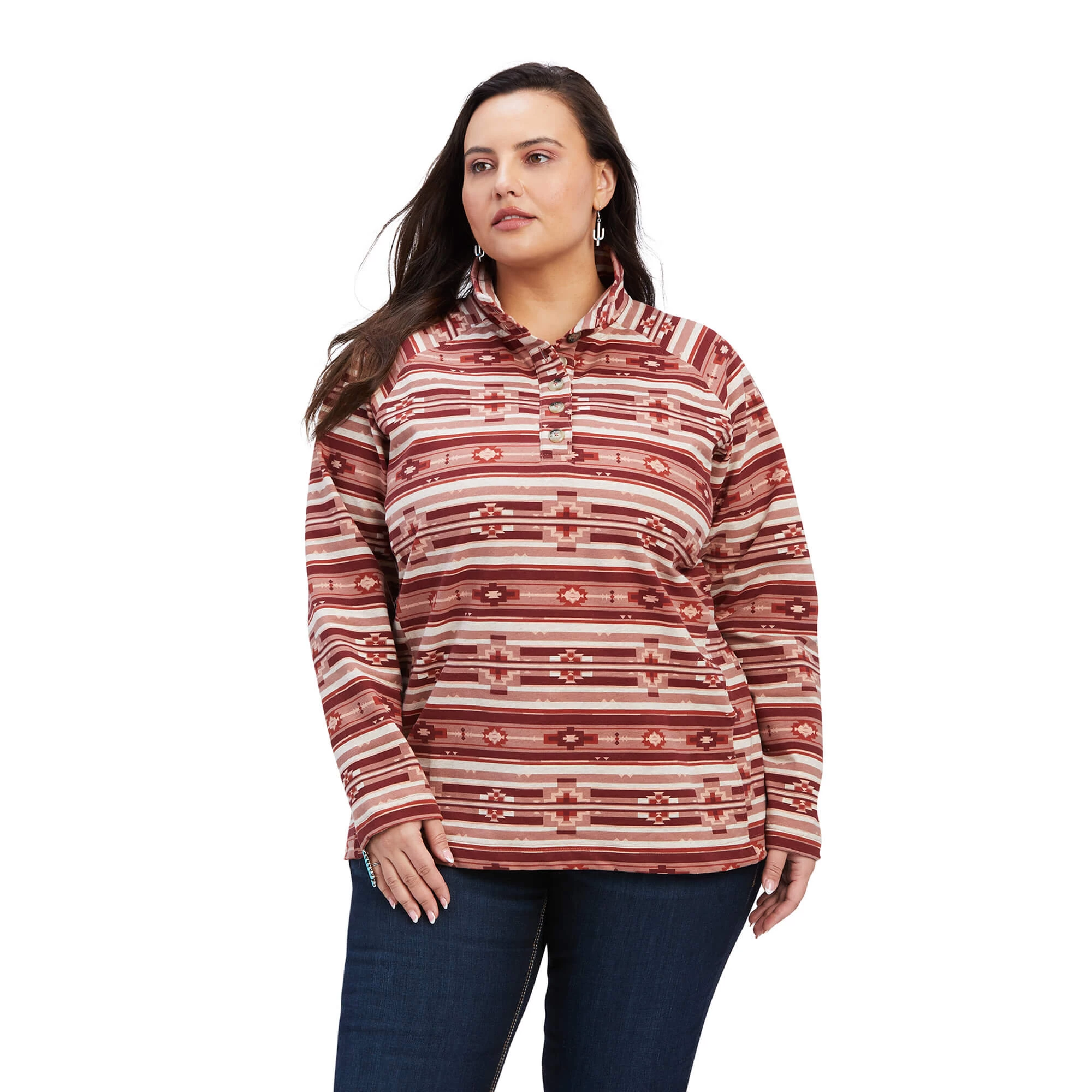 'Ariat' Women's REAL Comfort Pullover - Southwest Spice 4 'Ariat' Women's REAL Comfort Pullover - Southwest Spice - Image 2