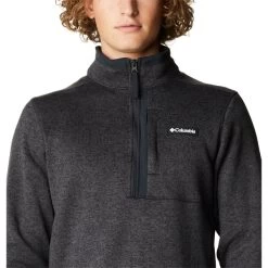 COLUMBIA Men's Sweater Weather Fleece Half Zip Pullover -WinterWanderlust Adventures 2074782 001 alt4