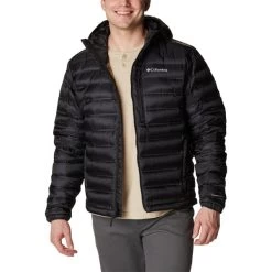 COLUMBIA Men's Pebble Peak Down Hooded Jacket -WinterWanderlust Adventures 2081969 001 alt3