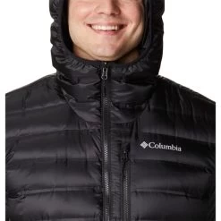 COLUMBIA Men's Pebble Peak Down Hooded Jacket -WinterWanderlust Adventures 2081969 001 alt5