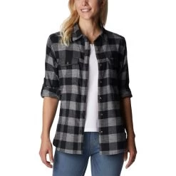 COLUMBIA Women's Pine Street Stretch Flannel -WinterWanderlust Adventures 2082021 001 alt3