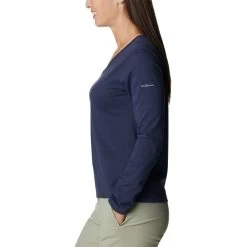 COLUMBIA Women's Sapphire Point Long-Sleeve Shirt -WinterWanderlust Adventures 2082022 402 alt2