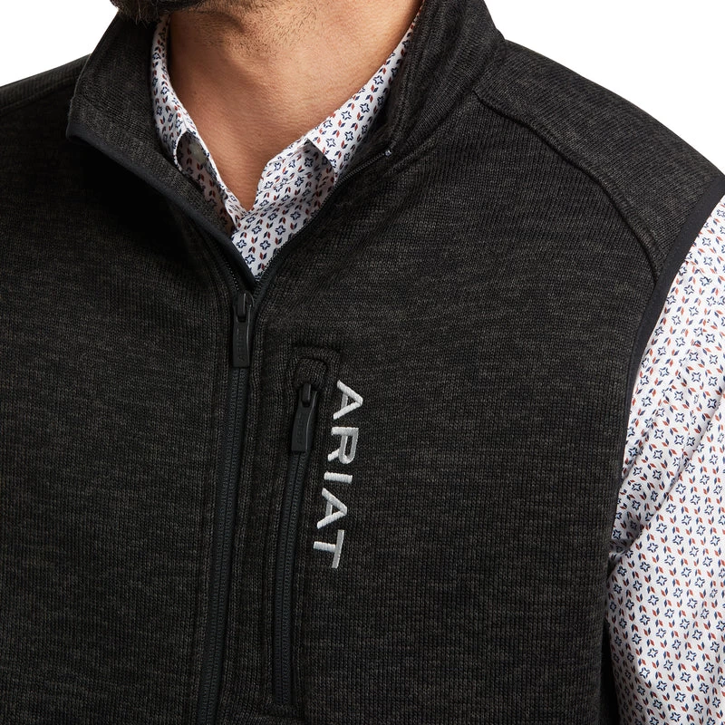 'Ariat' Men's Caldwell Full Zip Vest - Black 5 'Ariat' Men's Caldwell Full Zip Vest - Black - Image 3