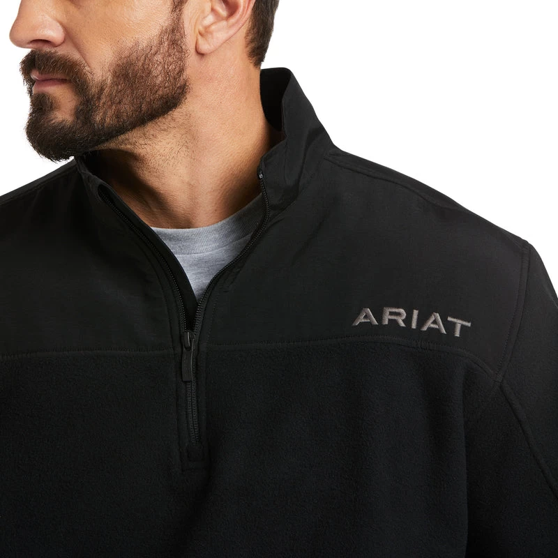 'Ariat' Men's Basis 2.0 1/4 Zip - Black 4 'Ariat' Men's Basis 2.0 1/4 Zip - Black - Image 2