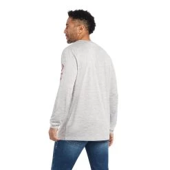 'Ariat' Men's Charger Logo T-Shirt - Light Grey Heather 7 'Ariat' Men's Charger Logo T-Shirt - Light Grey Heather -WinterWanderlust Adventures F22 MNS WEST 10041032 back 1024x1024@2x