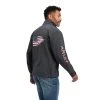 'Ariat' Men's Logo 2.0 Patriot Softshell Water Resistant Jacket - Charcoal -WinterWanderlust Adventures F22 MNS WEST 10041439 back 1024x1024@2x