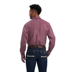 'Ariat' Men's Wrinkle Free Deklan Classic Fit Button Down - Pickled Beet -WinterWanderlust Adventures F22 MNS WEST 10041749 back 1024x1024@2x