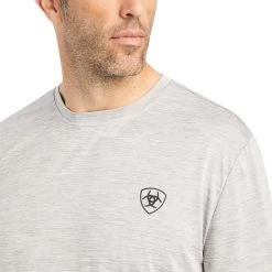 'Ariat' Men's Charger Camo Shield T-Shirt - Light Grey Heather -WinterWanderlust Adventures F22 MNS WEST 10042190 detail01 1024x1024@2x