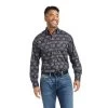 'Ariat' Men's Weldon Stretch Fitted Button Down - Nine Iron -WinterWanderlust Adventures F22 MNS WEST 10042264 front 1024x1024@2x