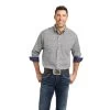 'Ariat' Men's Iver Wrinkle Free Classic Fit Button Down - Avocado -WinterWanderlust Adventures F22 MNS WEST 10042323 front 1024x1024@2x