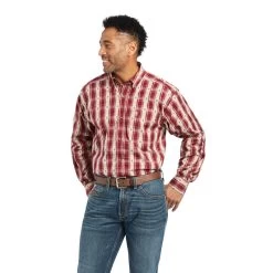 'Ariat' Men's Pro Series™ Kayden Classic Fit Button Down - Red Heart