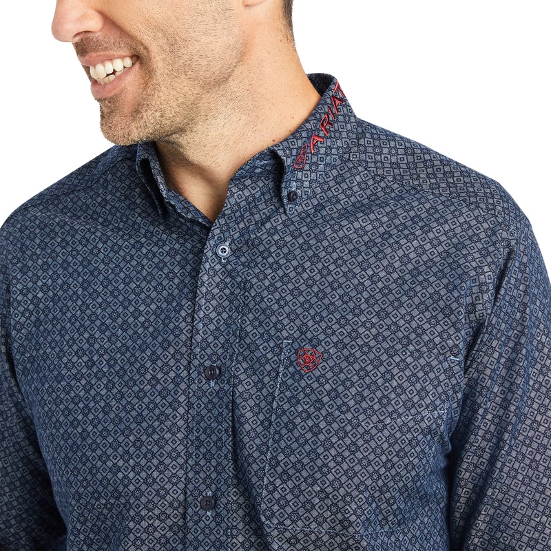 'Ariat' Men's Team Cassius Classic Fit Button Down - Capri Blue 4 'Ariat' Men's Team Cassius Classic Fit Button Down - Capri Blue - Image 2