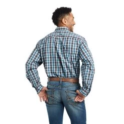 'Ariat' Men's Pro Series Team Cade Classic Fit Button Down - Ocean Depth -WinterWanderlust Adventures F22 MNS WEST 10042361 back 1024x1024@2x