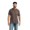 'Ariat' Men's Bronc Buster T-Shirt - Brown Heather -WinterWanderlust Adventures F22 MNS WEST 10042658 front 1024x1024@2x