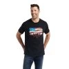 'Ariat' Men's Ariat Flagscape T-Shirt - Black -WinterWanderlust Adventures F22 MNS WEST 10042776 front 1024x1024@2x