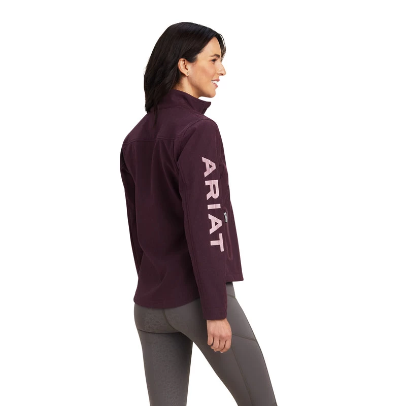 'Ariat' Women's New Team Softshell Jacket - Mulberry Heather 6 'Ariat' Women's New Team Softshell Jacket - Mulberry Heather - Image 4