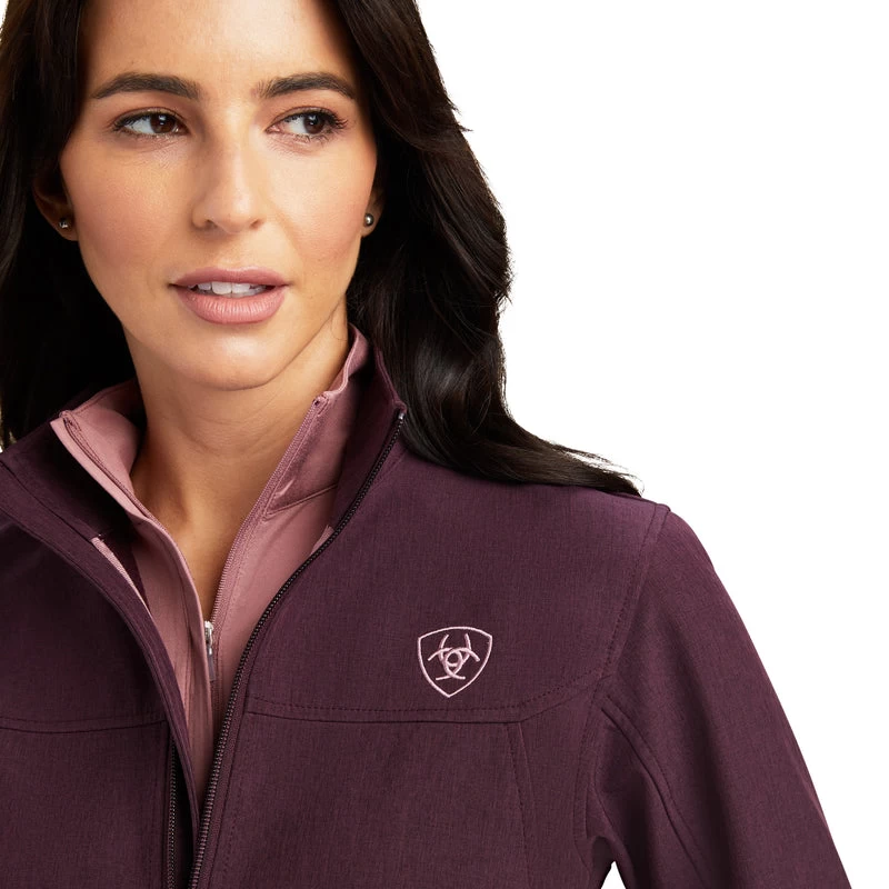 'Ariat' Women's New Team Softshell Jacket - Mulberry Heather 5 'Ariat' Women's New Team Softshell Jacket - Mulberry Heather - Image 3