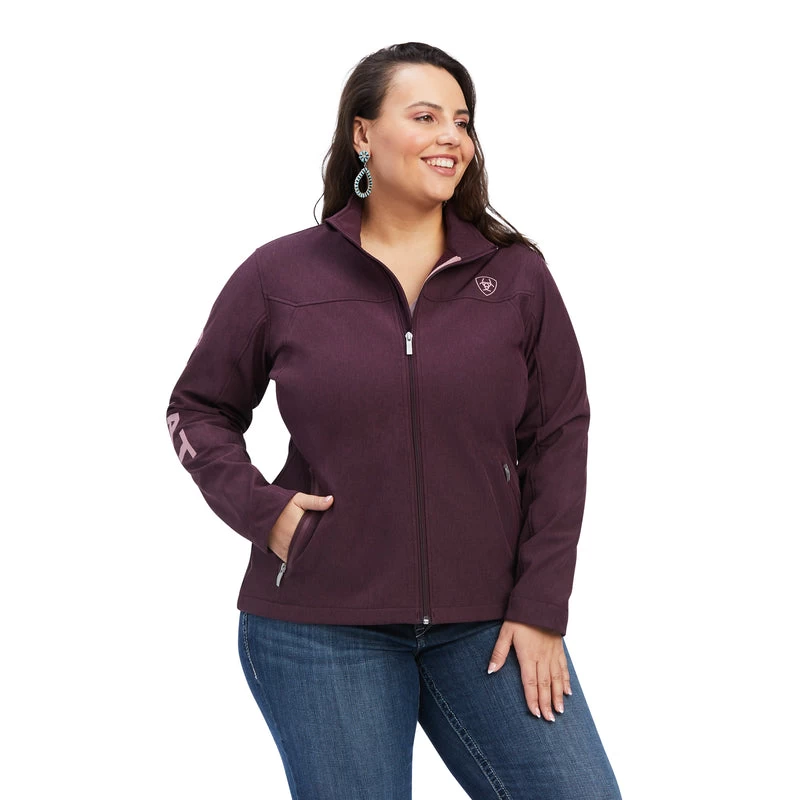 'Ariat' Women's New Team Softshell Jacket - Mulberry Heather 4 'Ariat' Women's New Team Softshell Jacket - Mulberry Heather - Image 2
