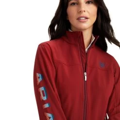 'Ariat' Women's New Team Softshell Jacket - Rouge Red / Celestial Serape -WinterWanderlust Adventures F22 WMS ENGL 10041280 detail01 1024x1024@2x
