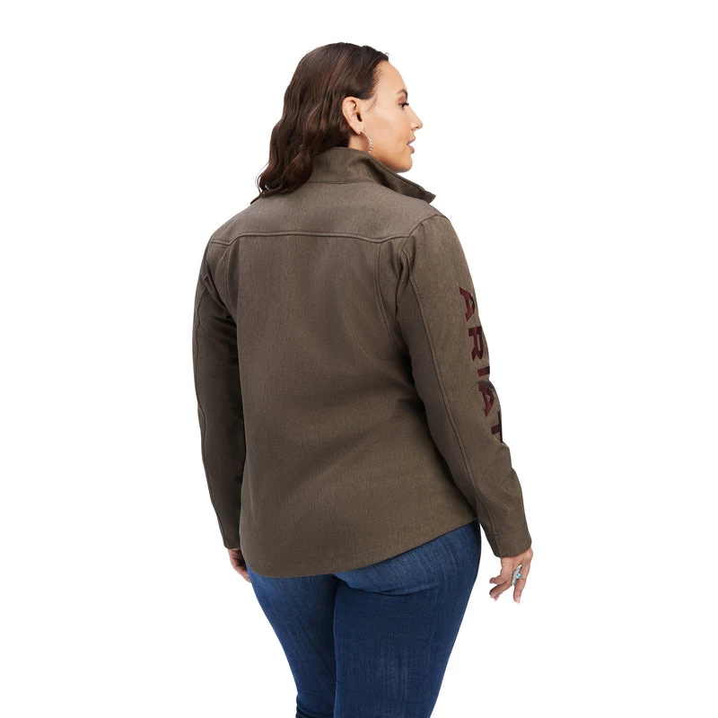 'Ariat' Women's New Team Softshell Jacket - Banyan Bark Heather 7 'Ariat' Women's New Team Softshell Jacket - Banyan Bark Heather - Image 5