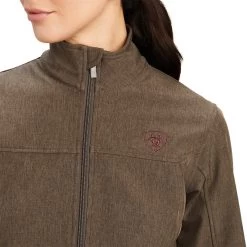 'Ariat' Women's New Team Softshell Jacket - Banyan Bark Heather 9 'Ariat' Women's New Team Softshell Jacket - Banyan Bark Heather -WinterWanderlust Adventures F22 WMS ENGL 10041282 detail01 1 1024x1024@2x