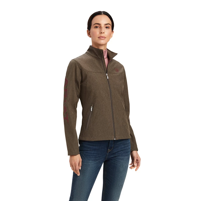 'Ariat' Women's New Team Softshell Jacket - Banyan Bark Heather 3 'Ariat' Women's New Team Softshell Jacket - Banyan Bark Heather