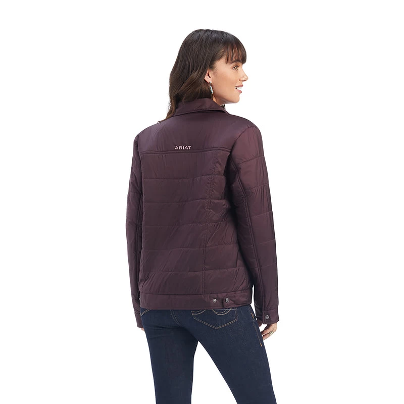 'Ariat' Women's Puffer Trucker Insulated Jacket - Mulberry Wine 7 'Ariat' Women's Puffer Trucker Insulated Jacket - Mulberry Wine - Image 5