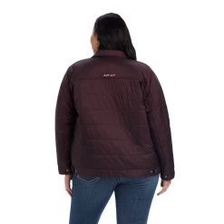 'Ariat' Women's Puffer Trucker Insulated Jacket - Mulberry Wine 13 'Ariat' Women's Puffer Trucker Insulated Jacket - Mulberry Wine -WinterWanderlust Adventures F22 WMS WEST 10041402 back plus 1024x1024@2x