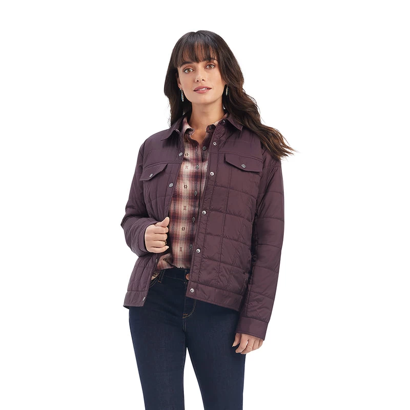 'Ariat' Women's Puffer Trucker Insulated Jacket - Mulberry Wine 3 'Ariat' Women's Puffer Trucker Insulated Jacket - Mulberry Wine