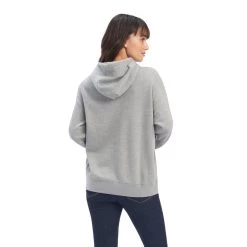 'Ariat' Women's R.E.A.L. Beartooth Hoodie - Heather Grey -WinterWanderlust Adventures F22 WMS WEST 10041632 back 1024x1024@2x
