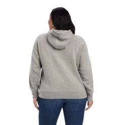 'Ariat' Women's R.E.A.L. Beartooth Hoodie - Heather Grey -WinterWanderlust Adventures F22 WMS WEST 10041632 back plus 1024x1024@2x