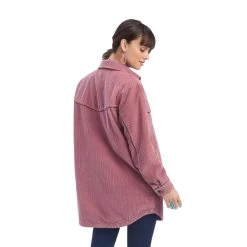 'Ariat' Women's On The Run Shacket Shirt Jacket - Nostalgia Rose -WinterWanderlust Adventures F22 WMS WEST 10041662 back 1024x1024@2x