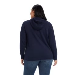 'Ariat' Women's R.E.A.L. Shield Logo Hoodie - Navy Eclipse -WinterWanderlust Adventures F22 WMS WEST 10041679 back plus 1024x1024@2x