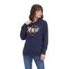 'Ariat' Women's R.E.A.L. Shield Logo Hoodie - Navy Eclipse -WinterWanderlust Adventures F22 WMS WEST 10041679 front 1024x1024@2x