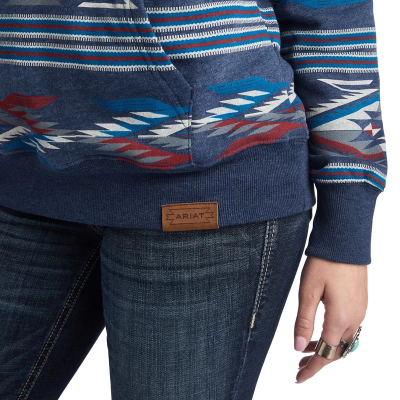 'Ariat' Women's All Over Print Chimayo Hoodie - Multi 5 'Ariat' Women's All Over Print Chimayo Hoodie - Multi - Image 3