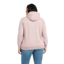 'Ariat' Women's R.E.A.L. Sequin Logo Hoodie - Rose Heather -WinterWanderlust Adventures F22 WMS WEST 10042236 back plus 1024x1024@2x