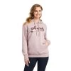 'Ariat' Women's R.E.A.L. Sequin Logo Hoodie - Rose Heather -WinterWanderlust Adventures F22 WMS WEST 10042236 front 1024x1024@2x