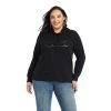 'Ariat' Women's R.E.A.L. Sequin Logo Hoodie - Black 1 'Ariat' Women's R.E.A.L. Sequin Logo Hoodie - Black -WinterWanderlust Adventures F22 WMS WEST 10042237 front plus 1024x1024@2x