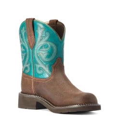'Ariat' Women's 8" Fatbaby Heritage - Worn Hickory / Shamrock -WinterWanderlust Adventures F22 WMS WEST 10042463 medial 1024x1024@2x