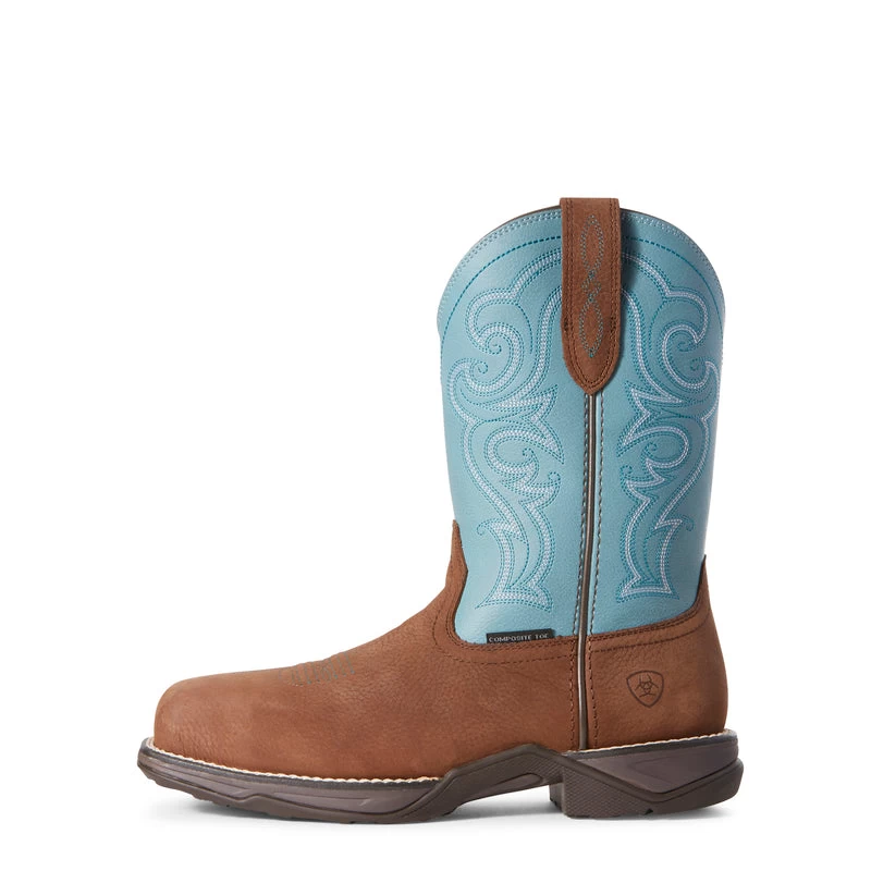 'Ariat' Women's 10" Anthem Comp Toe Work - Brown / Arctic Ice 3 'Ariat' Women's 10" Anthem Comp Toe Work - Brown / Arctic Ice