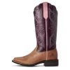 'Ariat' Women's 13" Jackpot Western Square Toe - Tan / Purple -WinterWanderlust Adventures S20 WMS WEST Couto 10031429 side 1024x1024@2x