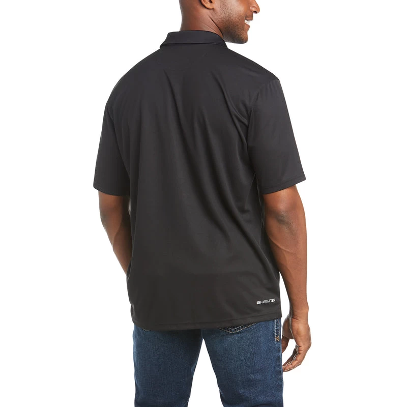 'Ariat' Men's Tek 2.0 Polo - Black 4 'Ariat' Men's Tek 2.0 Polo - Black - Image 2